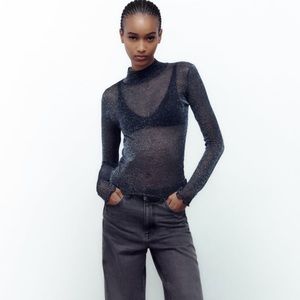 Semi-Sheer Sparkling Top